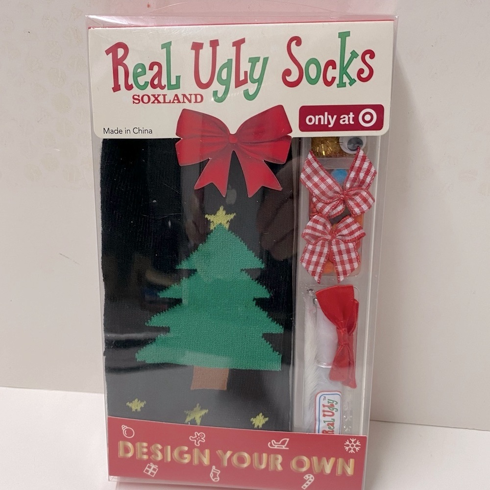 Soxland Real Ugly Socks Design Your Own Christmas Socks Unisex NEW in box